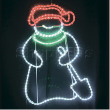 Фигура светодиодная "Снеговик с лопатой", размер 94*63 см NEON-NIGHT