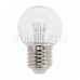 Лампа шар e27 6 LED ∅45мм - зеленая, прозрачная колба, эффект лампы накаливания, SL405-124