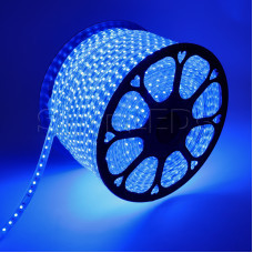LED лента 220 В, 13х8 мм, IP67, SMD 5050, 60 LED/m, цвет свечения синий