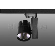 Трековый светодиодный светильник DT-203 (30W, 4100K, трехфазный, черный корпус)